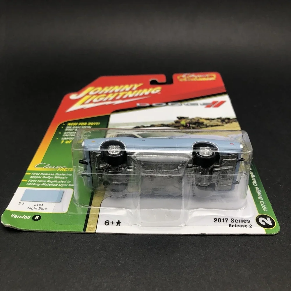 Johnny Lightning 1973 Dodge Charger SE Blue Opera Windows Diecast 1/64 1 of 1088